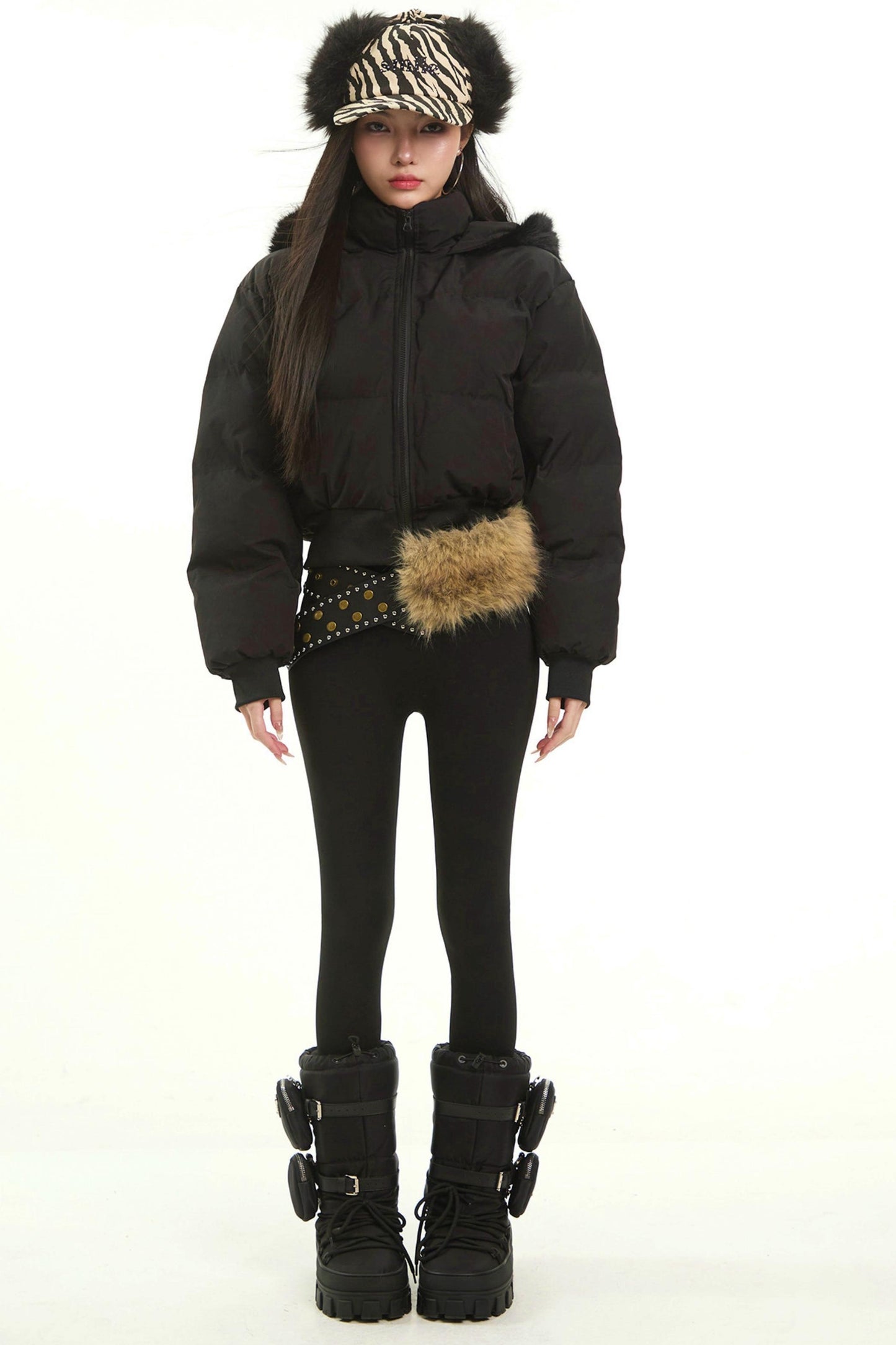 American Black Hooded Jacket