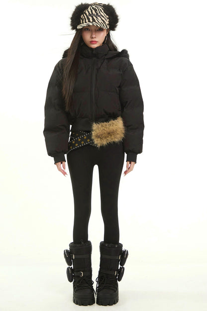 American Black Hooded Jacket