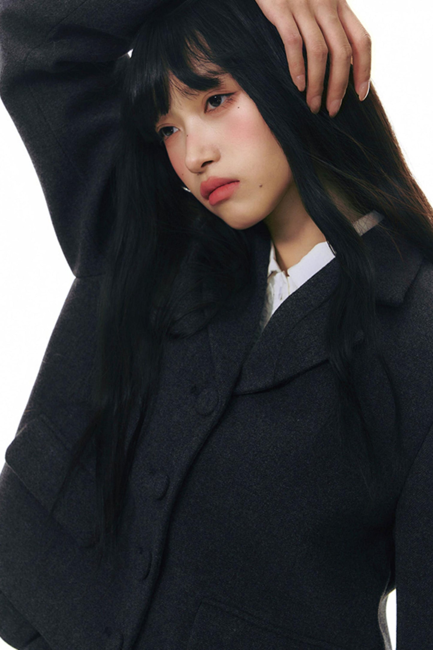 Original Ruffled Woolen Suit Jacket Set-Up