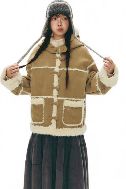 Integrated Hooded Short Coat