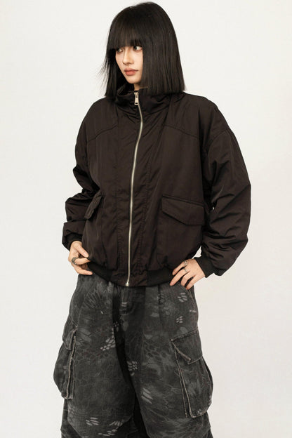 Retro Cotton Hooded Jacket