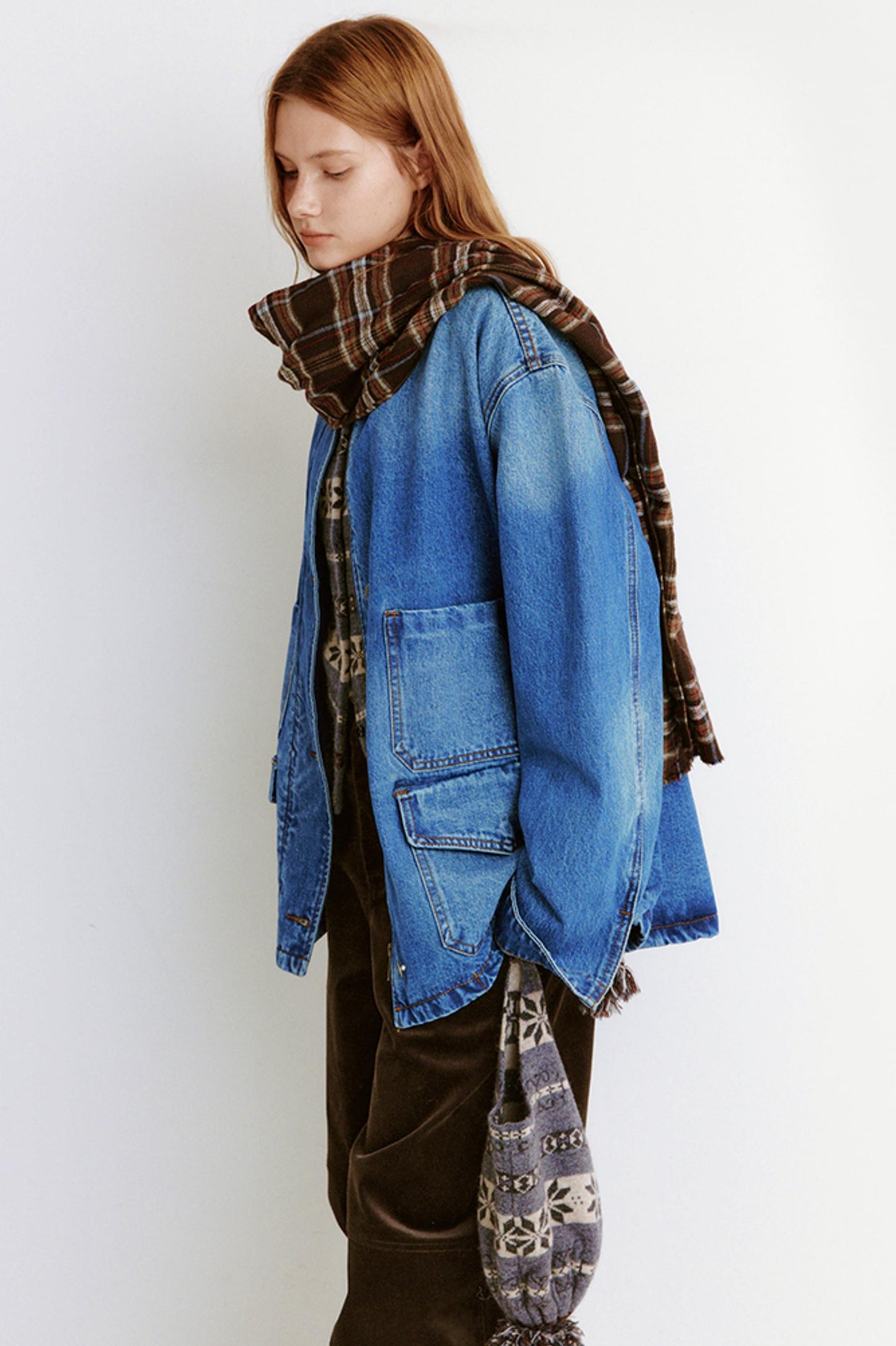 Washed Denim Jacket With Pockets