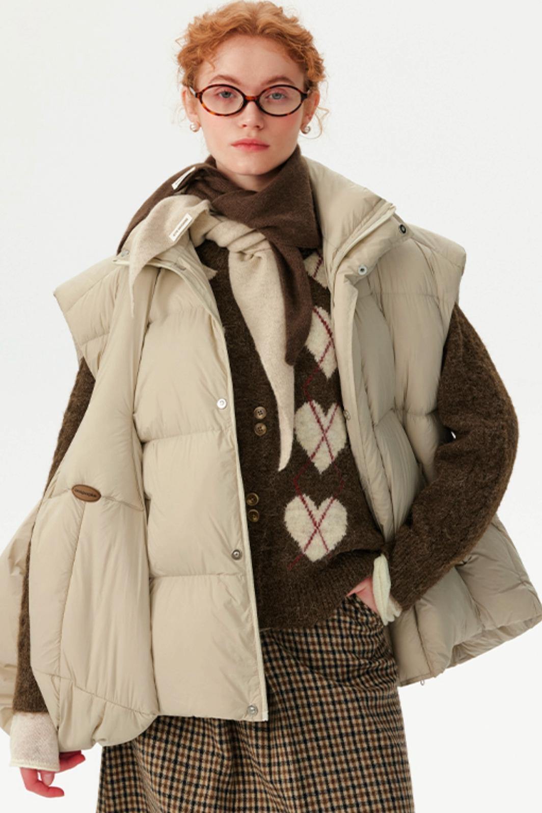 White Duck Down Winter Vest