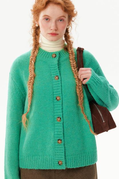 Christmas Green Knitted Cardigan