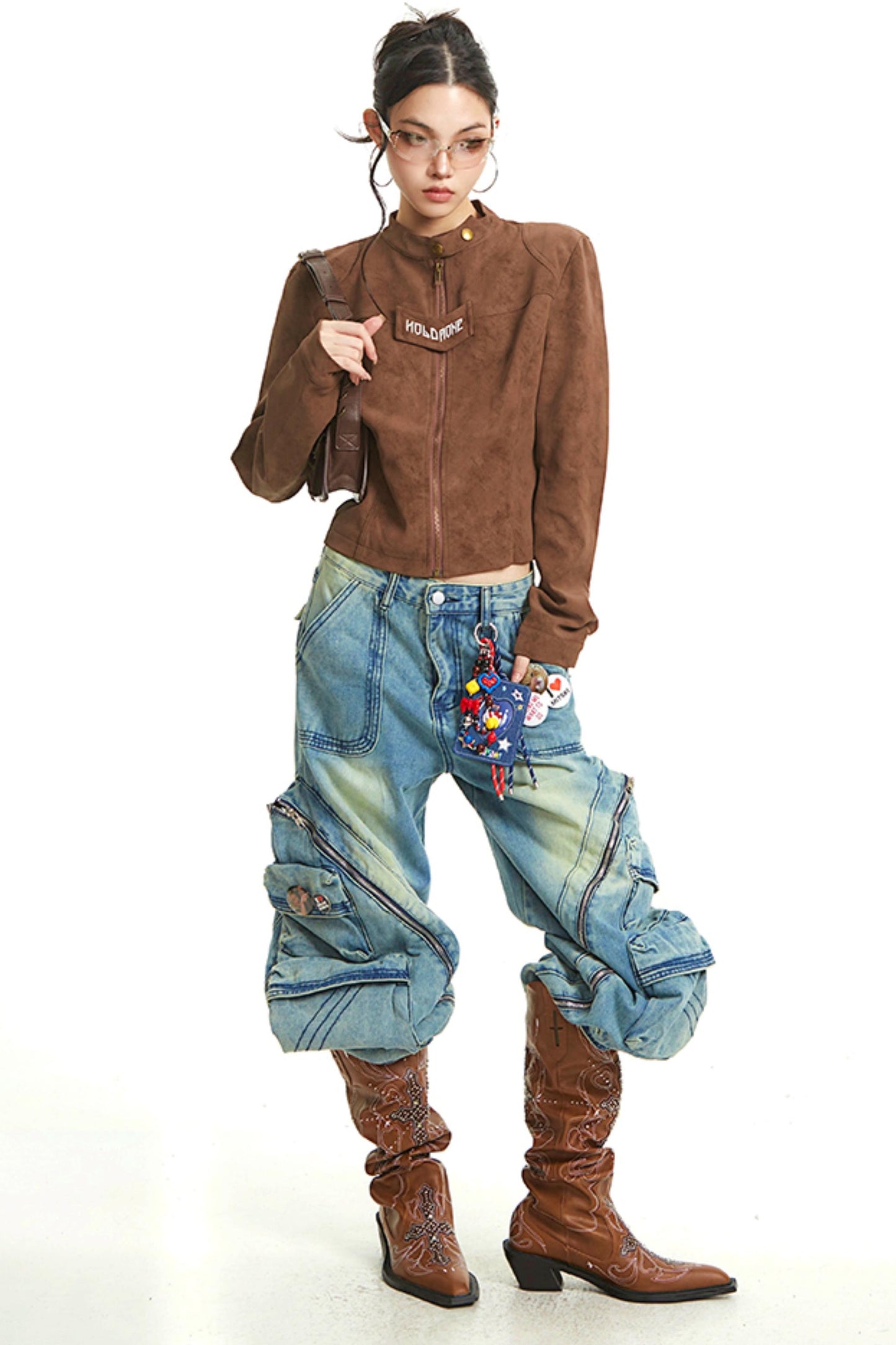 Vintage Brown Moto Jacket