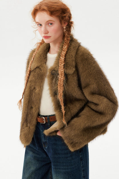 Eco-Friendly Fox Fur Coat