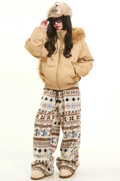 Fair Isle Lamb Wool Pants