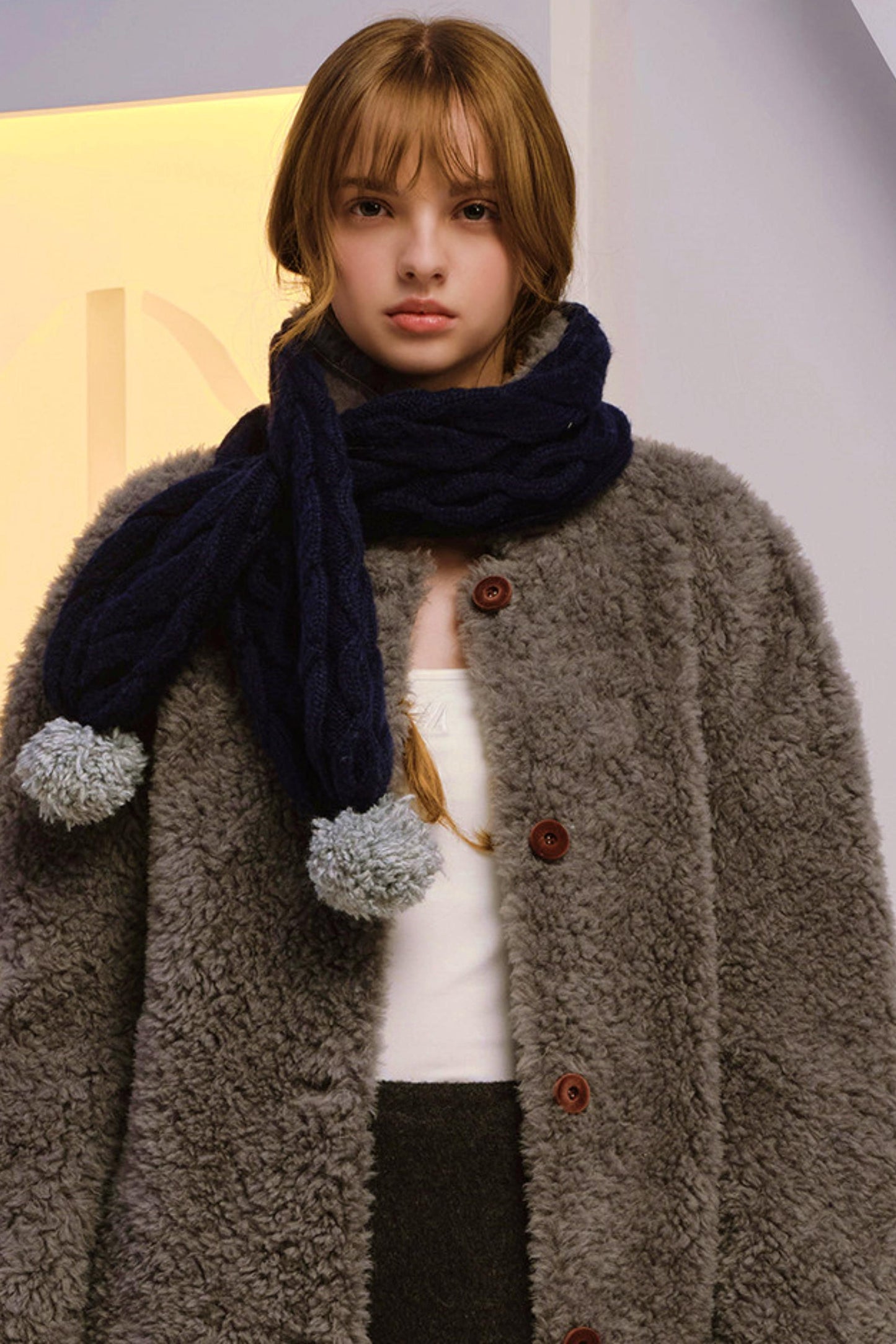 Dual-Tone Merino Knit Scarf