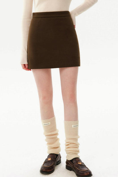 Woolen A-Line Skirt