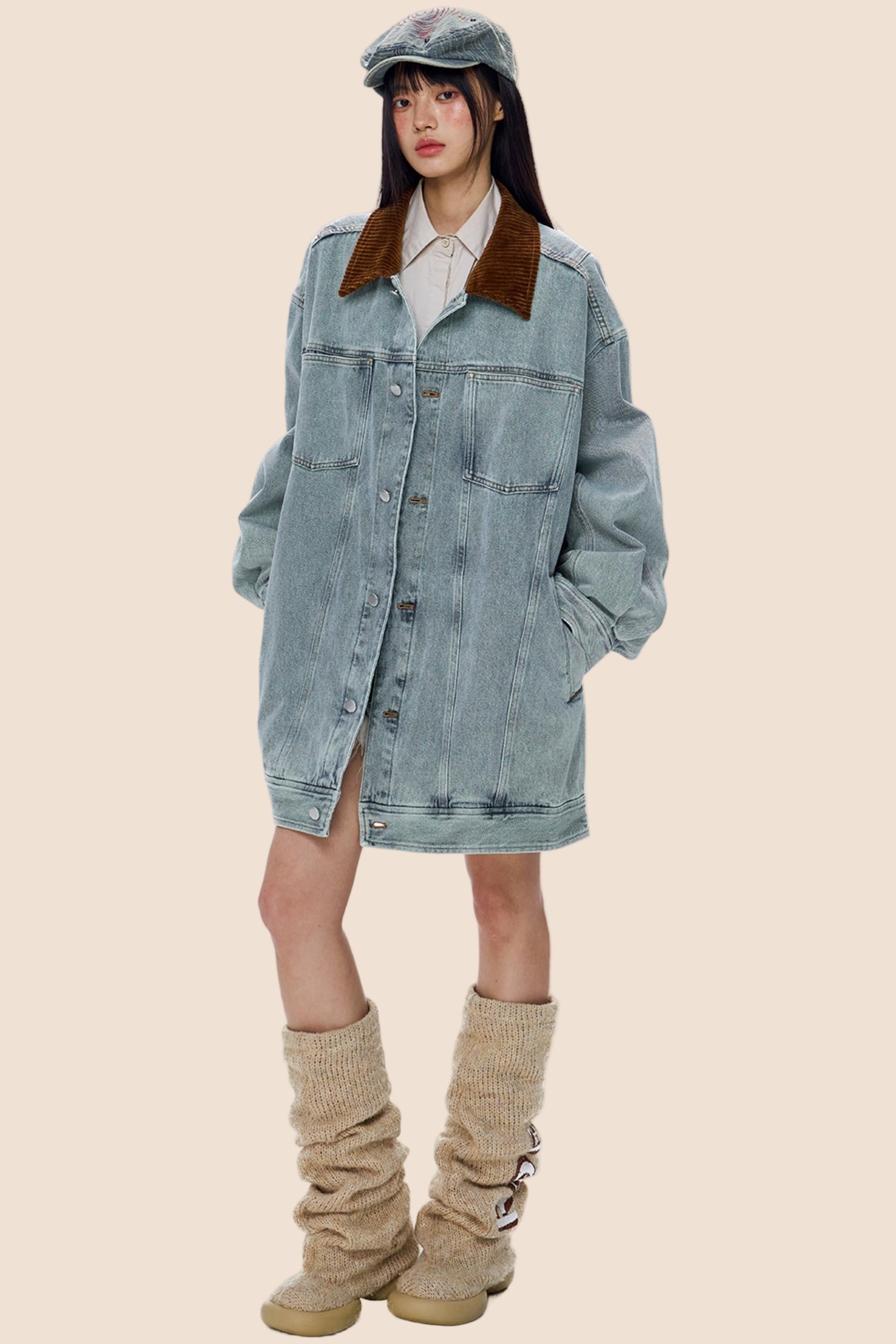 Vintage Denim Cargo Jacket