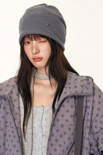 Autumn Polka Dot Hooded Jacket
