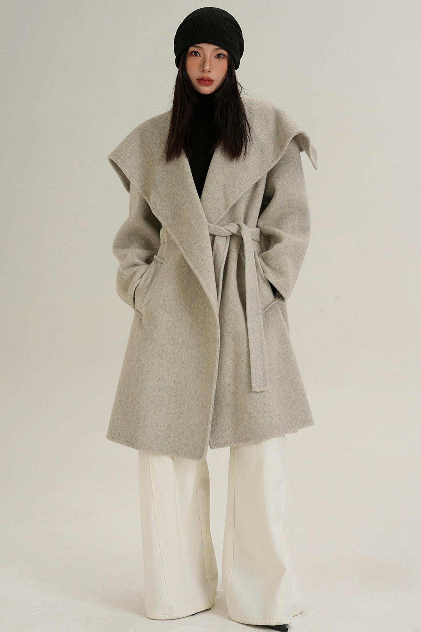 Large Lapel Wool Coat
