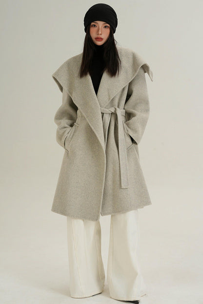 Large Lapel Wool Coat