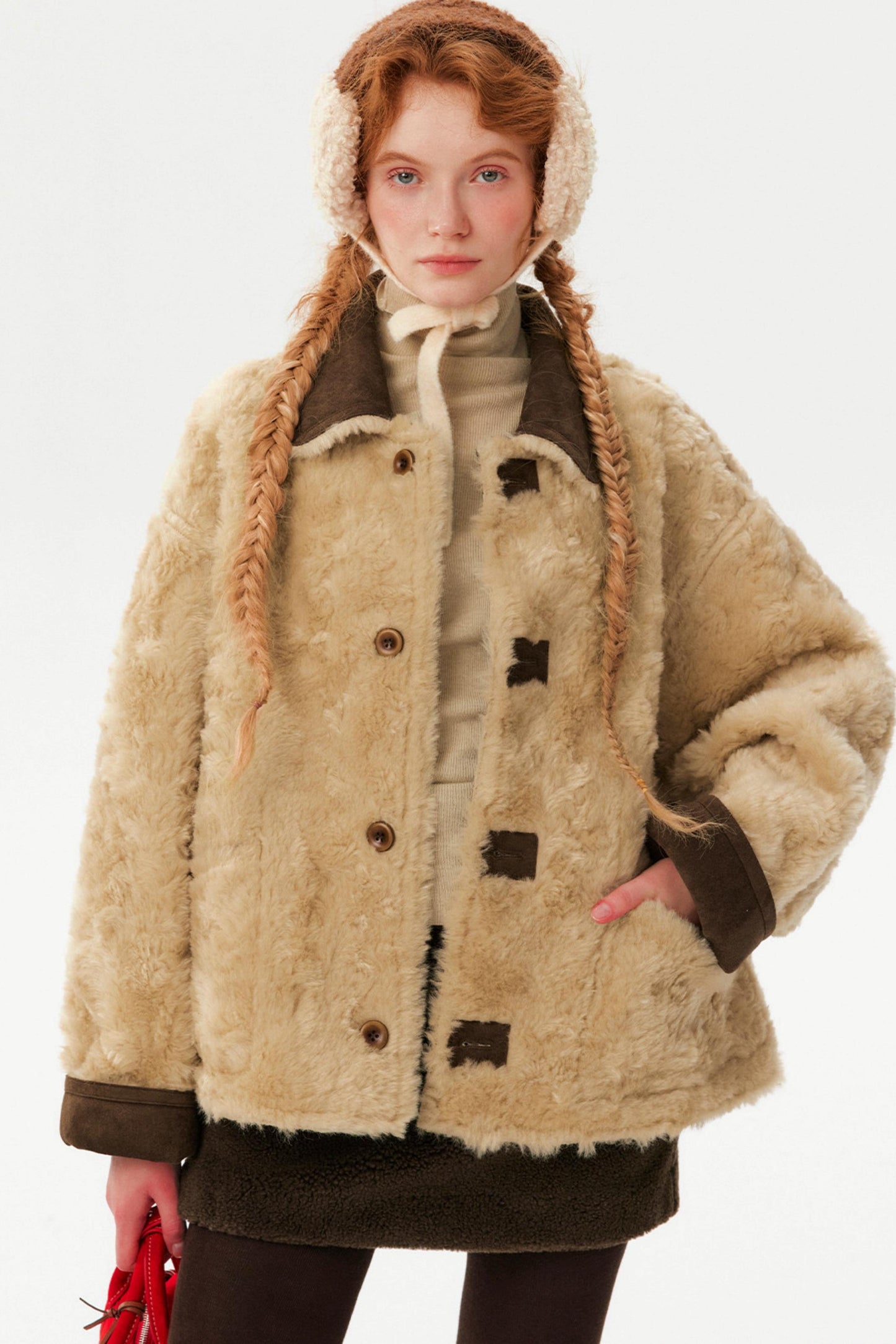 Color-Blocked Reversible Wool Jacket