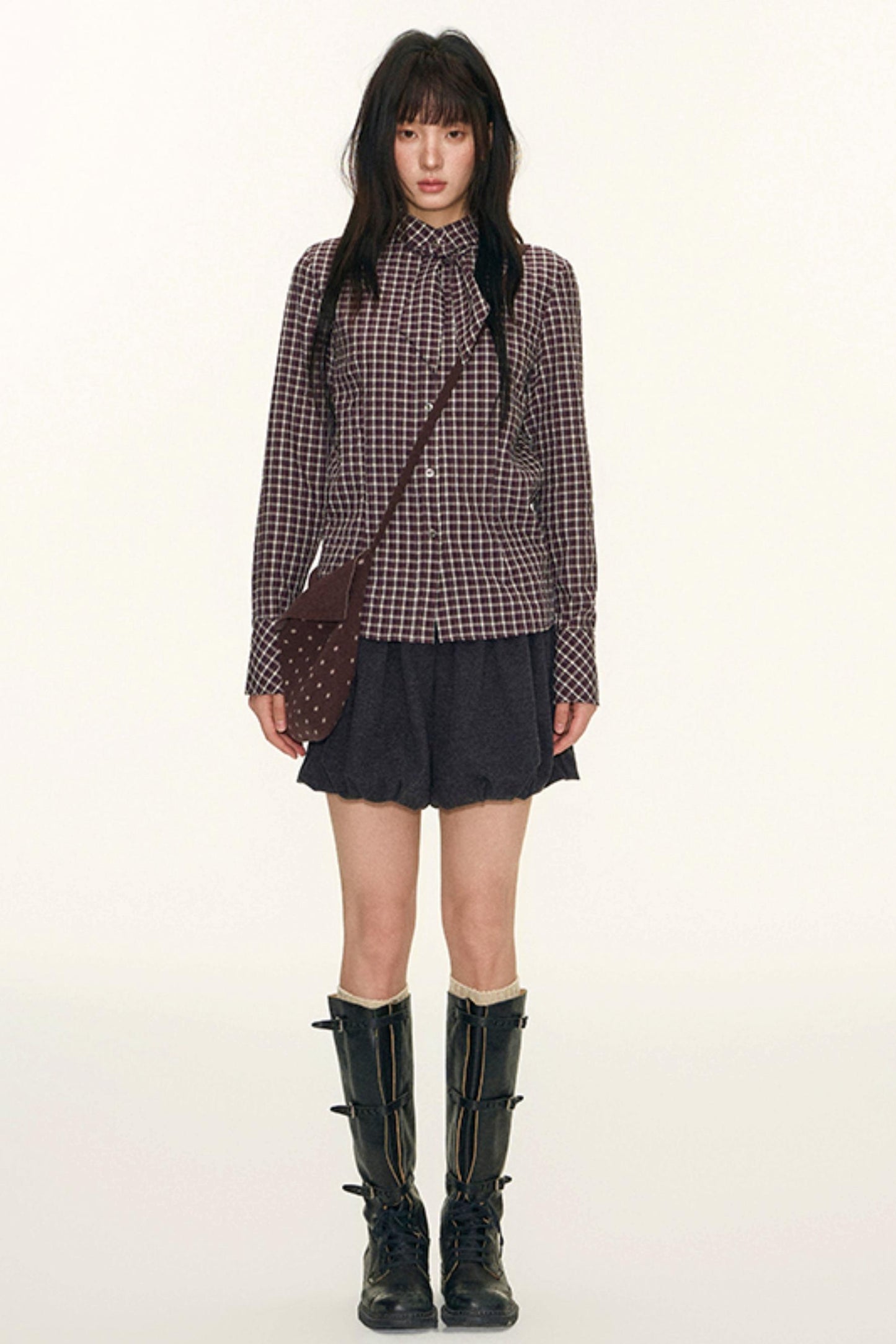 Brushed Flower Bud Culotte Pants