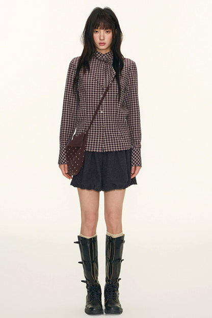 Brushed Flower Bud Culotte Pants