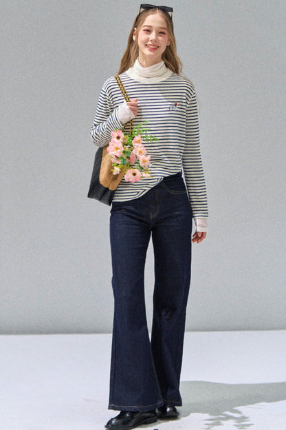 Striped Knitted Base Layer T-Shirt