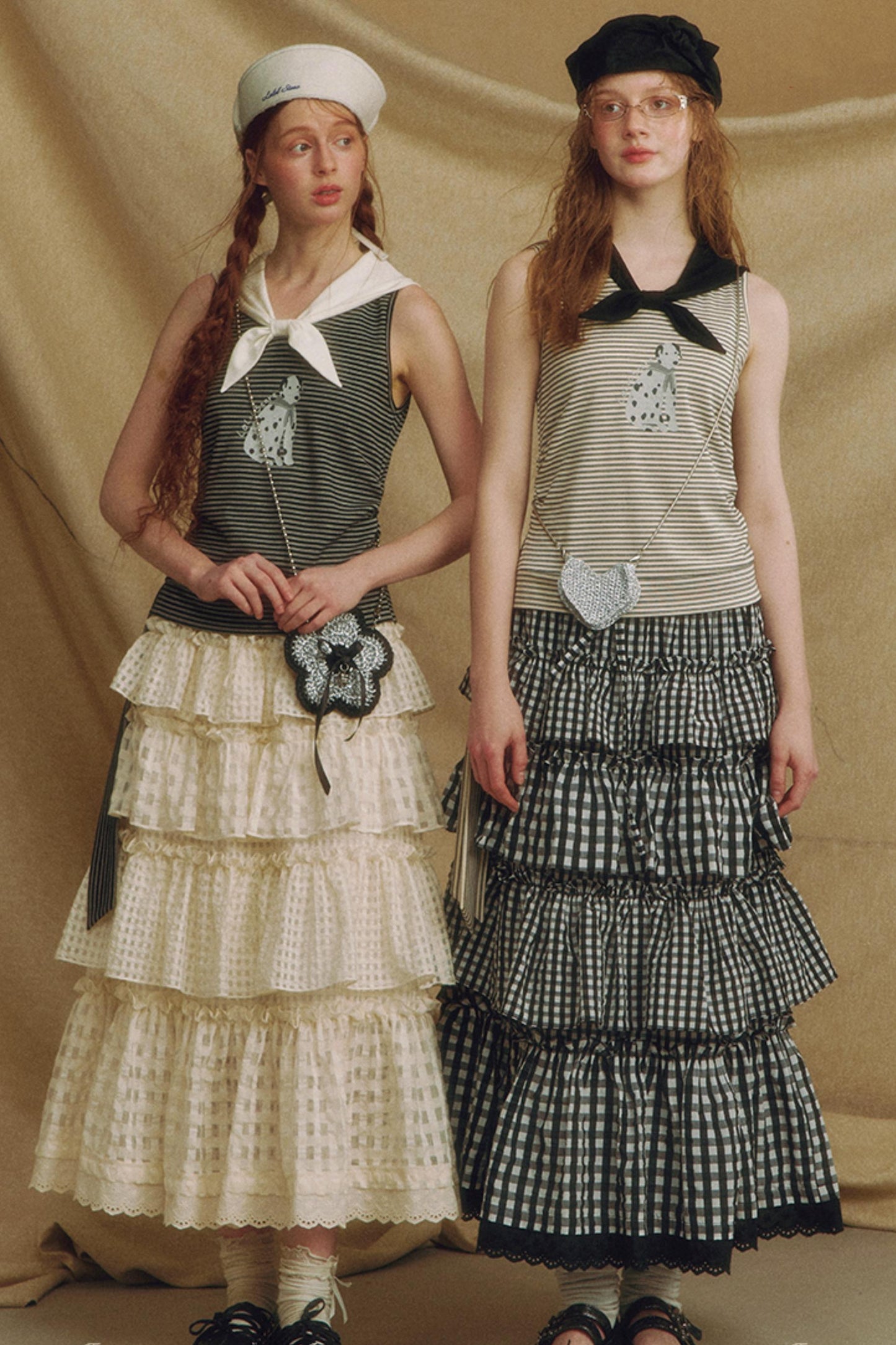 Lace A-Line Layered Skirt