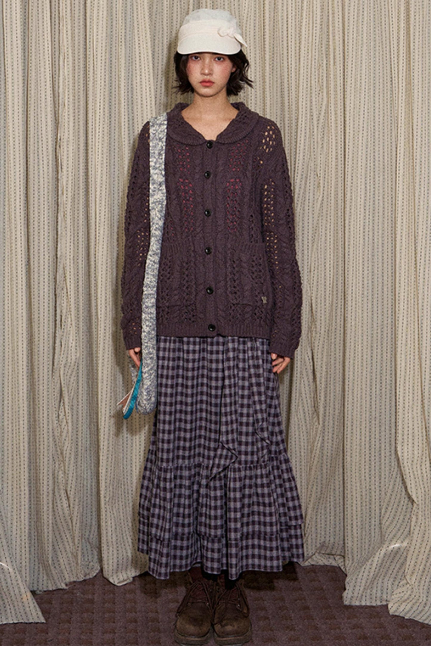 Vintage Petal Collar Cardigan