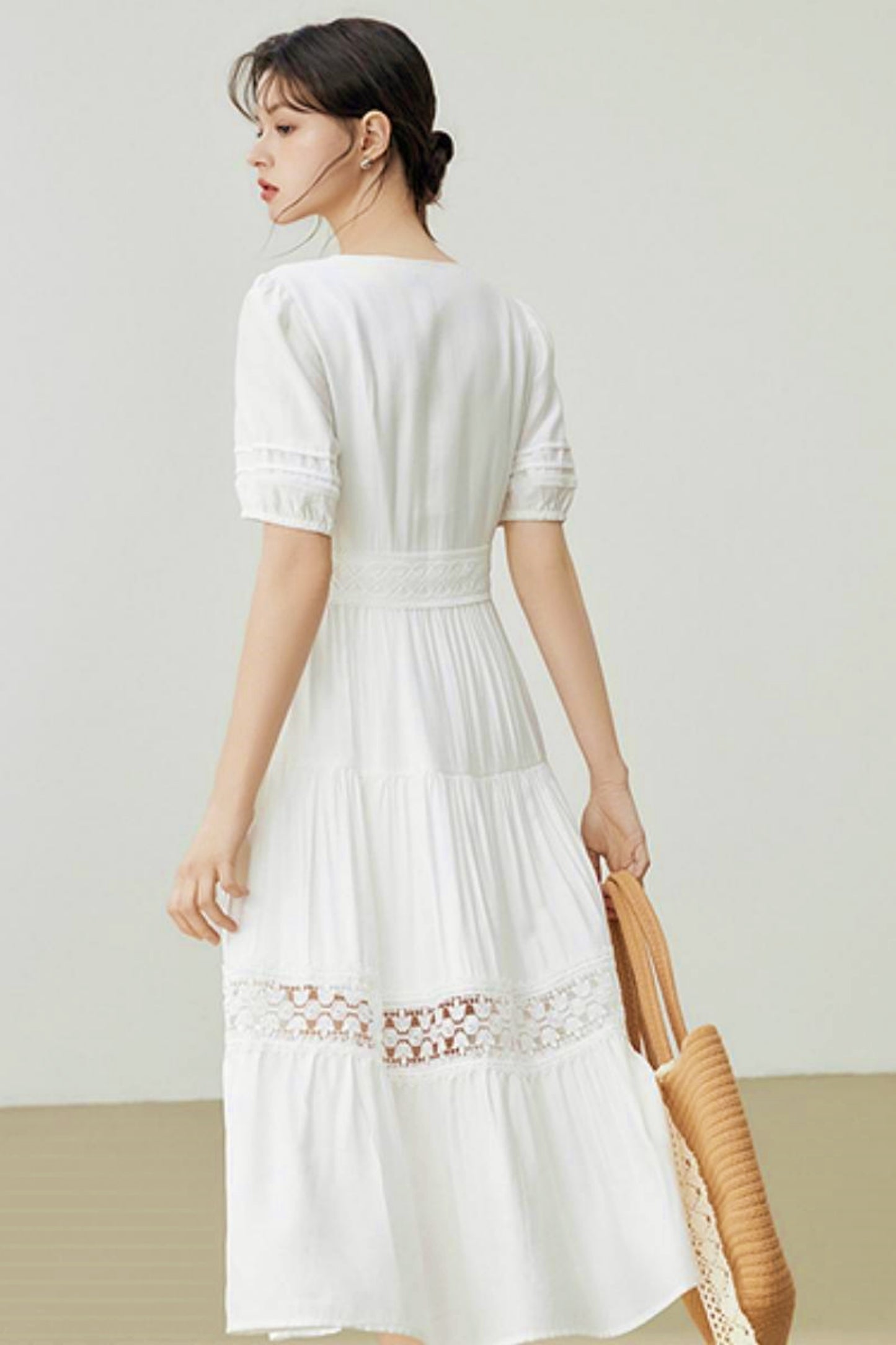 Summer Bubble Sleeve Dress