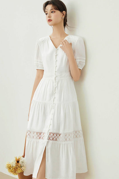 Summer Bubble Sleeve Dress