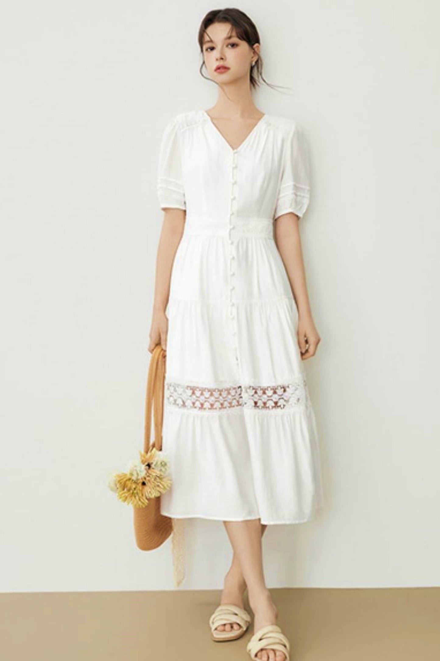 Summer Bubble Sleeve Dress