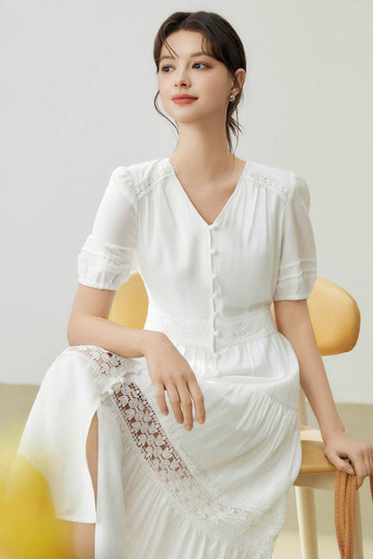 Summer Bubble Sleeve Dress