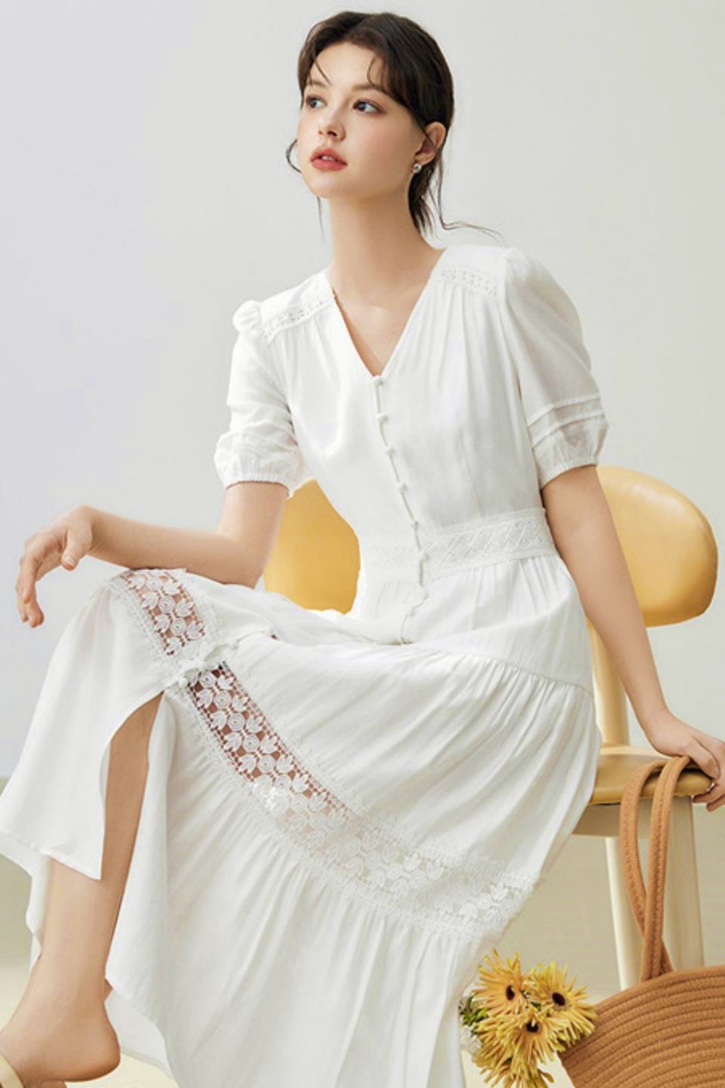 Summer Bubble Sleeve Dress