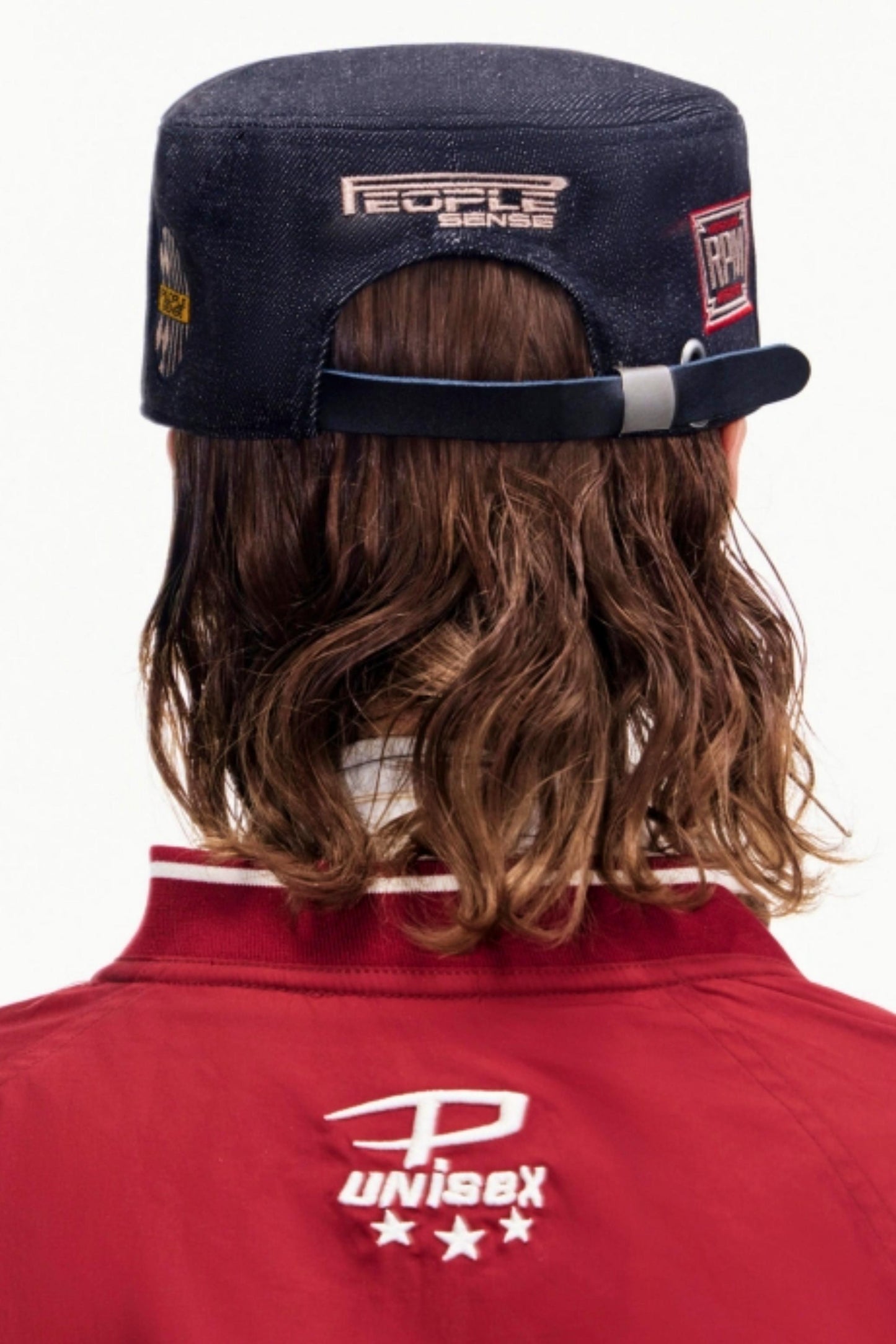 Embroidered Denim Equestrian Hat