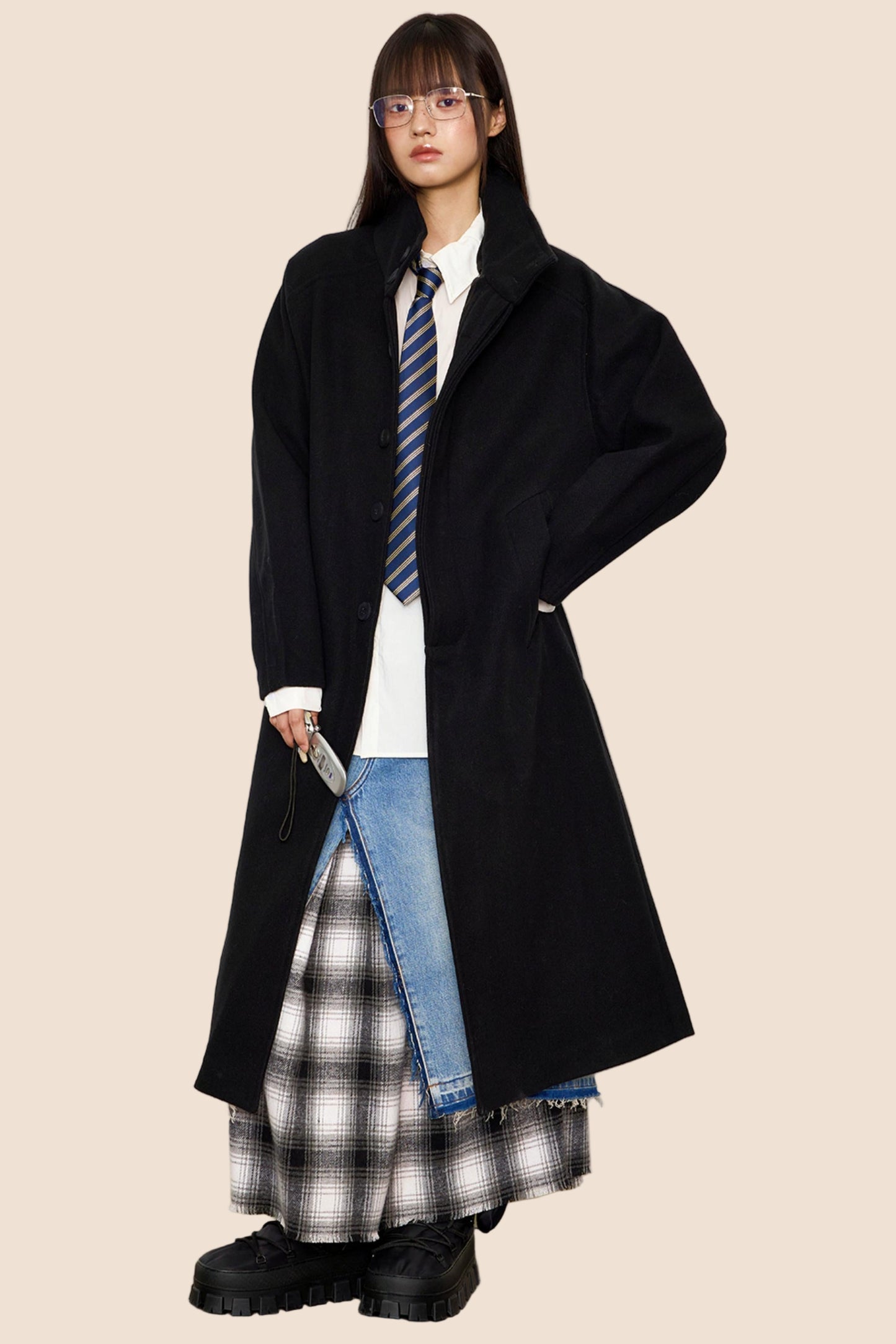 Autumn Woolen Trench Coat