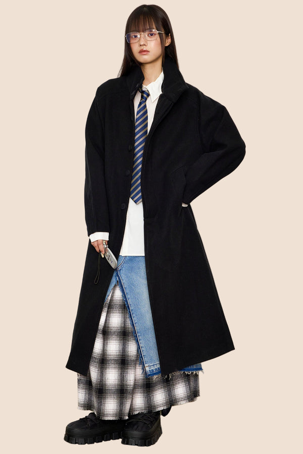 Autumn Woolen Trench Coat