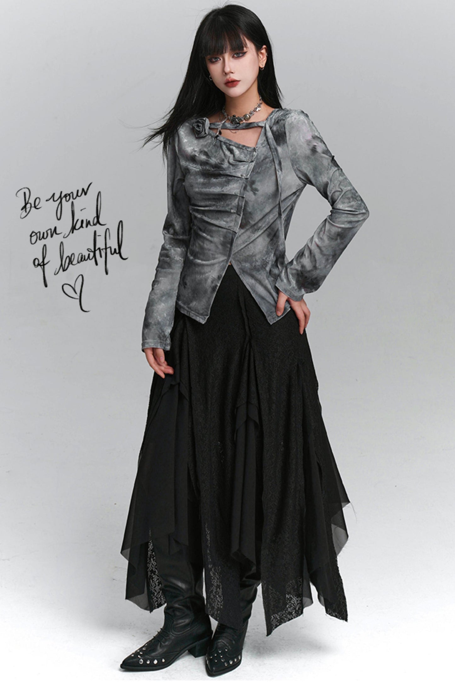 Refined Korean Style Long Sleeve Top