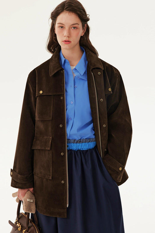 Retro Slimming Suede Jacket