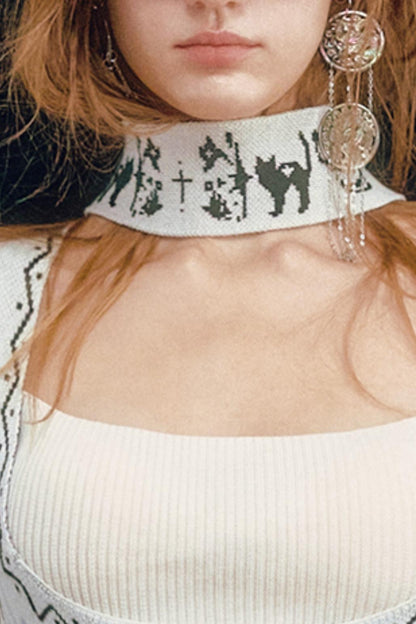 Fair Isle Jacquard Knit Sweater