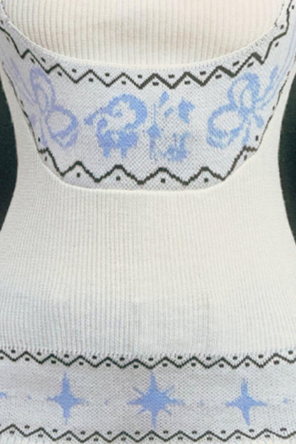 Fair Isle Jacquard Knit Sweater