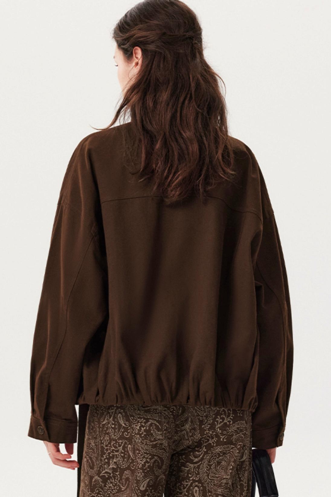 Silhouette Distressed Lace-Up Jacket