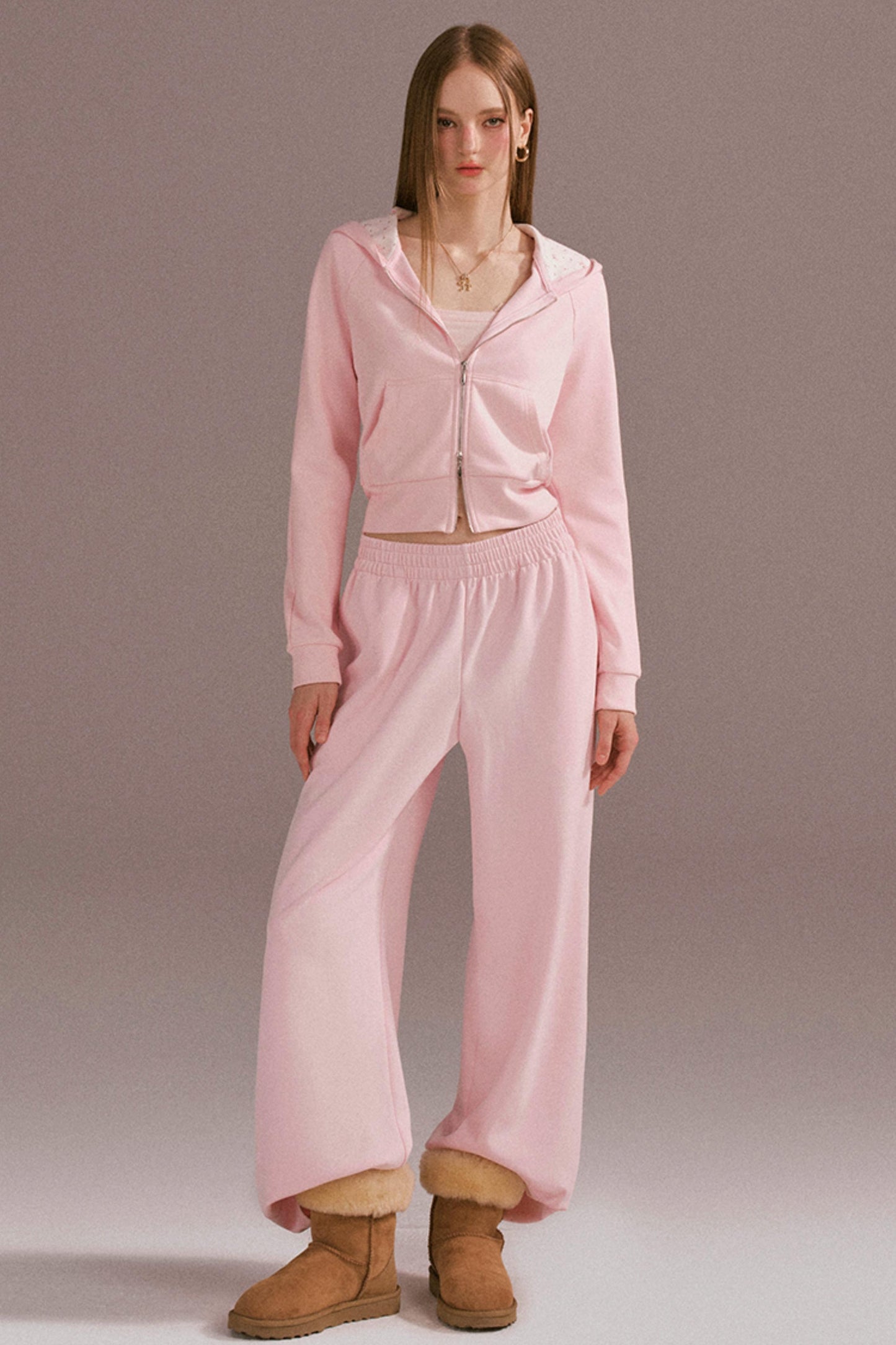 Spice Girl Hooded Knitted Cardigan Set-Up