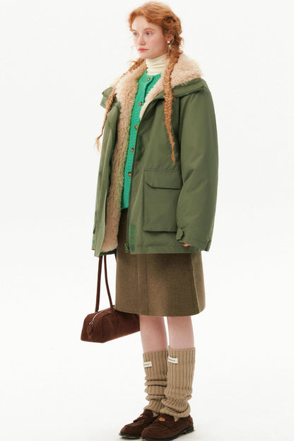 Designer Fur-Lined Parka Jacket