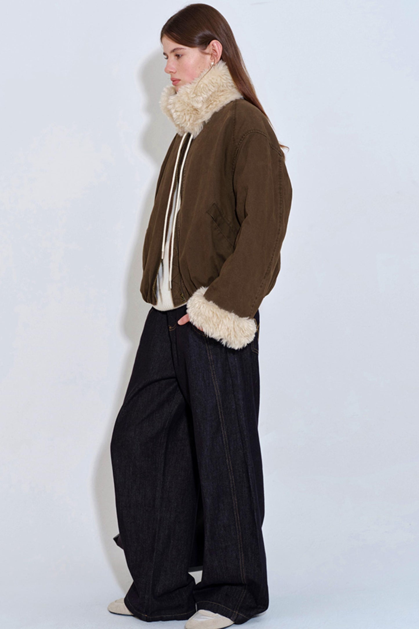 Color-Blocked Floral Cotton Jacket