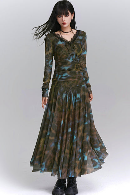 Autumn Beauty Waist Dress