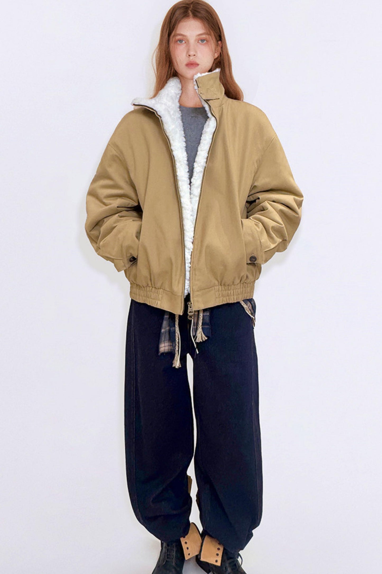 Eco-Friendly Faux Fur Cotton Jacket