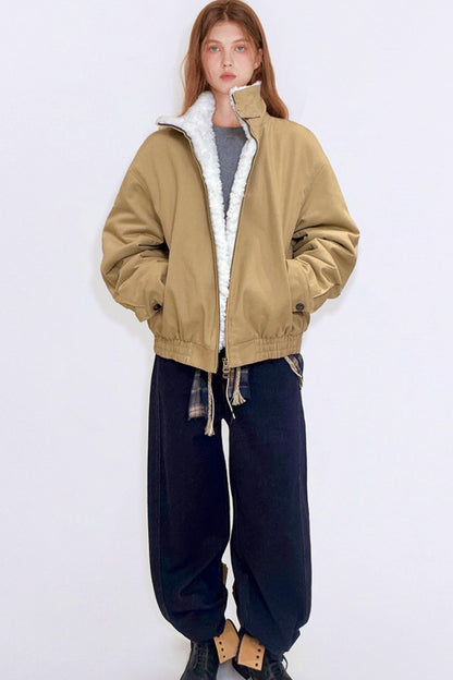 Eco-Friendly Faux Fur Cotton Jacket