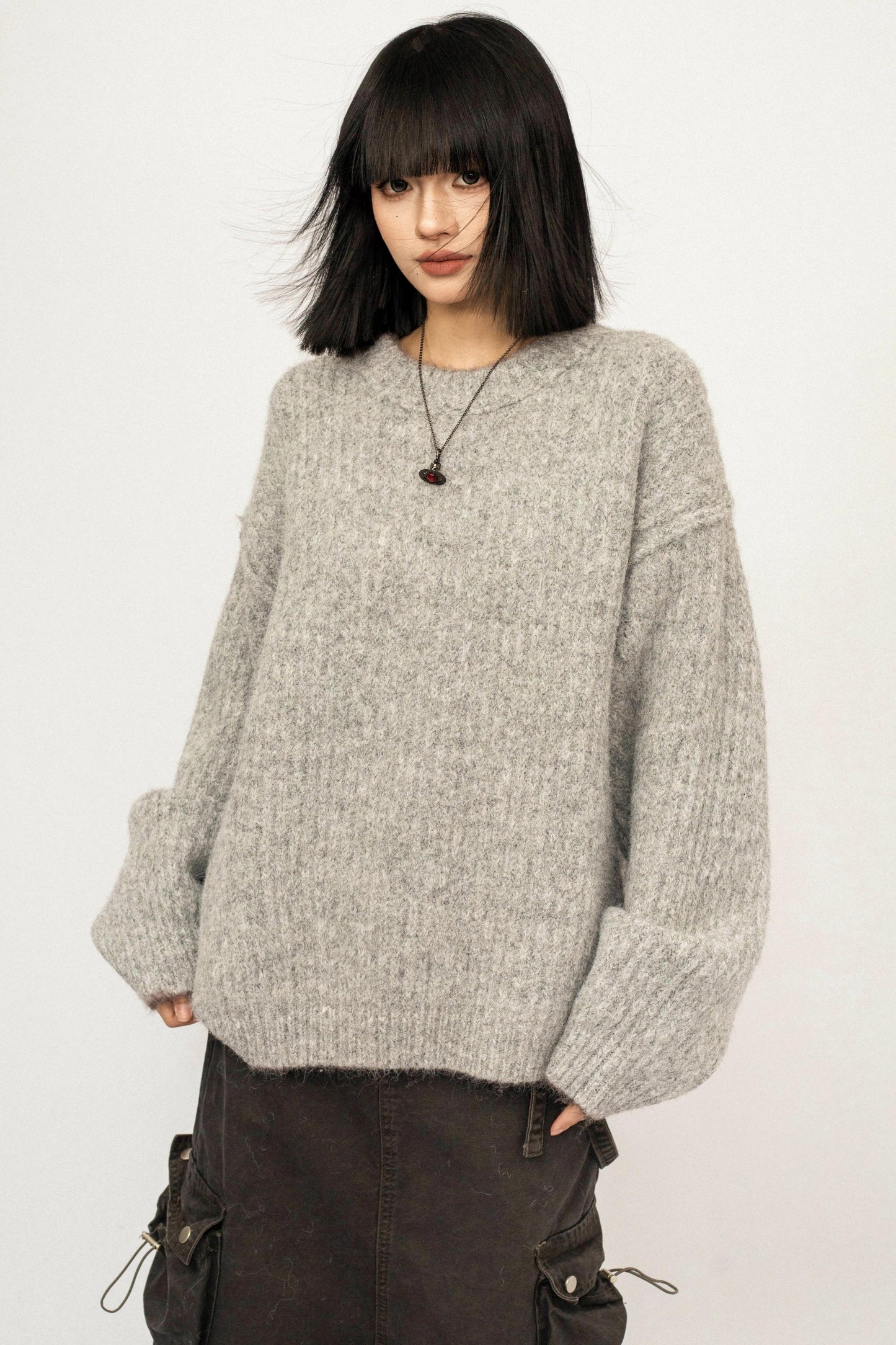 Retro Knit Pullover Sweater