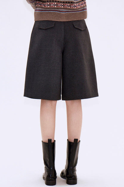 Retro Mist Gray Pleated Pants