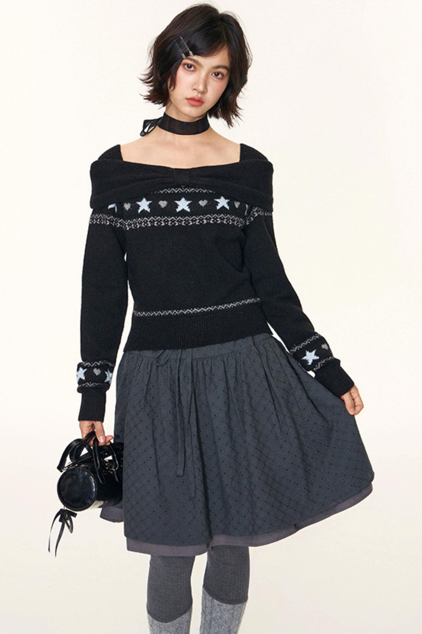 Fair Island One-Shoulder Knit Sweater