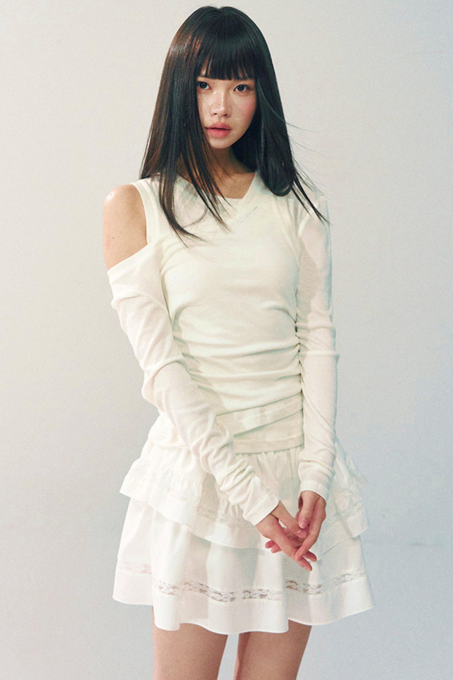 Lace Patchwork A-Line Skirt