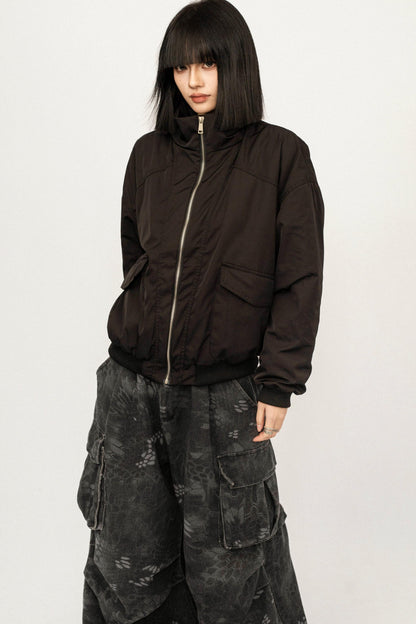 Retro Cotton Hooded Jacket