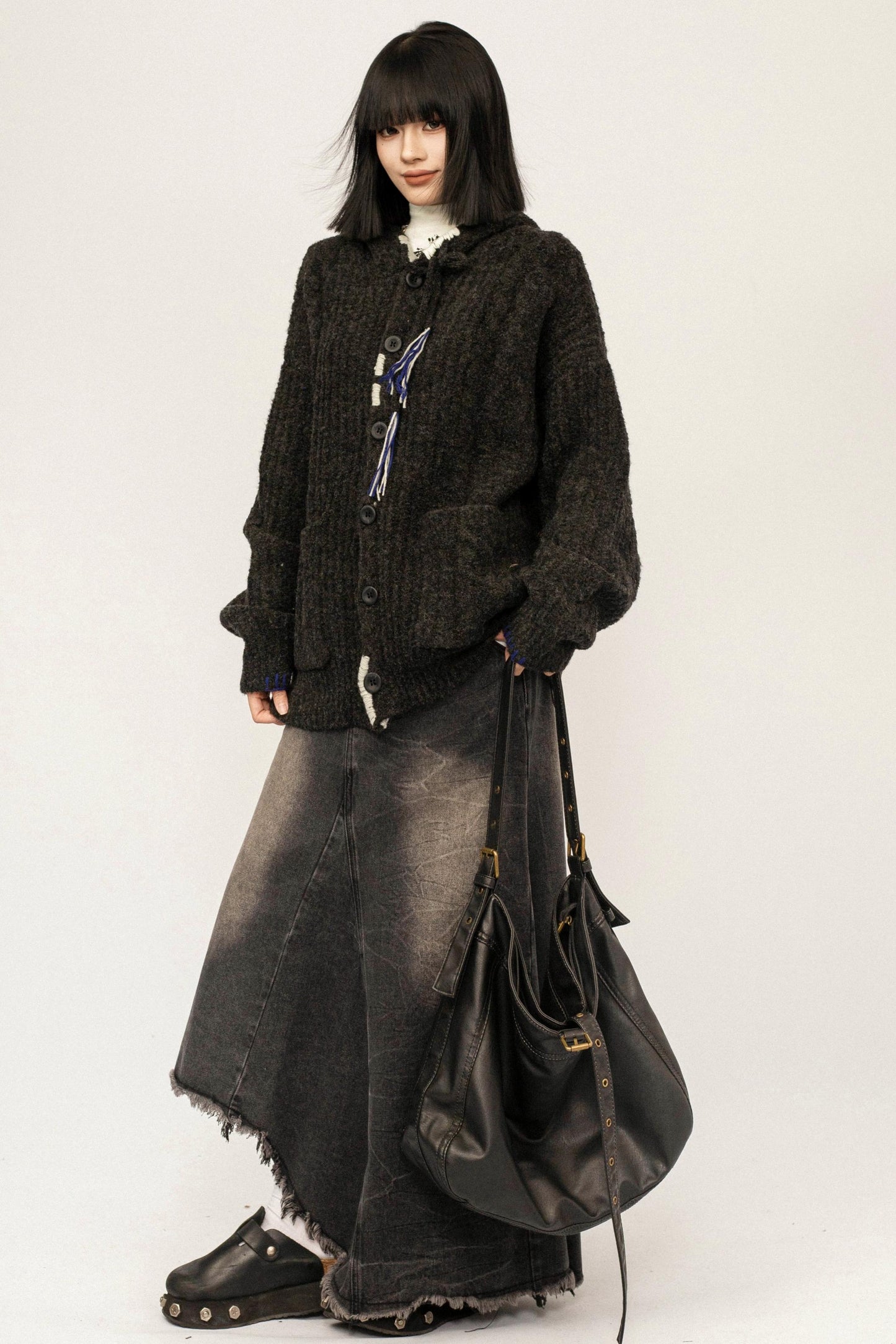 Retro Autumn Hooded Cardigan