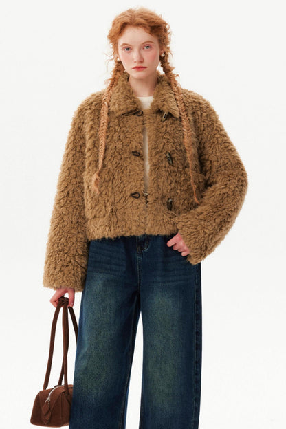 Lamb Wool Toggle Coat