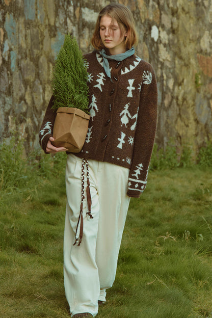 Romantic Mohair Cardigan Sweater